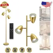 Elegant Remote Controlled Dimmable Floor Lamp with Adjustable Rotating Lights