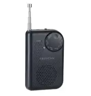 ProScan AM FM Compact Portable Personal Radio Black Speaker and Headphone Jack