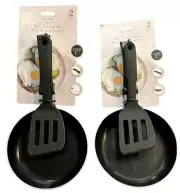 CORE Kitchen Mini Fry Pan Sets with Slotted Turner - Blue - LOT of 2