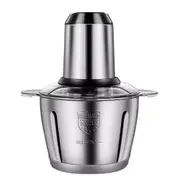 Meat Grinder 2l Stainless Steel Electrical Food Processor Blender Mixer Machine For Kitchen Fruits Silver