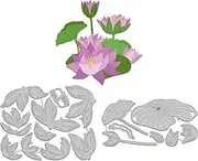 Water Lily Layering Cutting Dies for Card Making Metal Layered Water Lily Die Cuts Embossing Stencils Cutting Dies Template for Scrapbooking Paper Journal Craft Decor