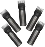 CTIRCHIU 5pcs Hair Mixing Bottles Root Comb Applicator Bottle for Scalp Dye Shampoo Oil