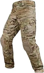 SINAIRSOFT Tactical Pants with Knee Pads,Men's Airsoft Paintball Hunting Outdoor Pants,Multi Pockets Work Cargo Hiking Pants