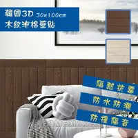 在飛比找PChome24h購物優惠-韓國原裝3D立體木紋壁貼