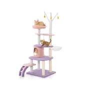 Costway 158cm Cat Tower Tree Scratching Posts Cat Condo House