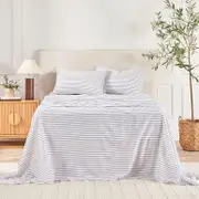 Dark Chocolate Printed Stripe Sheet Set [HABBPRSTSS25]