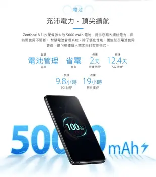 全新未拆封 ASUS 華碩 ZenFone 8 Flip ZS672KS 5G (8G/256G) (5折)