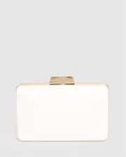 White Maxine Clutch Bag