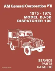1975 - 1976 Jeep Model DJ-5D Dispatcher Parts Catalog