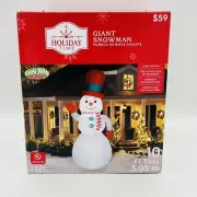 Giant Snowman Airblown Inflatables Christmas Decor 10ft Tall Light Up Holidays