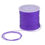 1mm Nylon Satin Cord 109 Yards Bracelet String Beading Thread, Purple