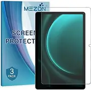 MEZON [3 Pack] Ultra Clear Film Screen Protector for Samsung Galaxy Tab S9 FE (10.9") SM-X510, X516 – Case and Pencil Friendly (Tab S9 FE, Clear)