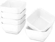 6Pack 3 Oz Ceramic Dipping Sauce Bowls Small Dipping Sauce Dishes, Sauce Dish Bowls, Mini Bowl for Side Dish, Ketchup, Soy, BBQ, Sushi, Party, Condiments Serving Bowl Set(White)
