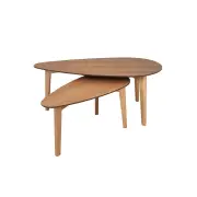 HomeStar Hanson Nesting Set of 2 Living Room Coffee Table - Natural