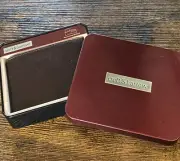 Croft & Barrow Brown Leather Passcase Billfold Wallet New In Gift Tin