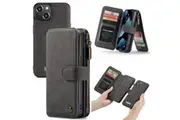 For iPhone 13 mini Case, Wallet PU Leather Detachable Folio Cover, Black