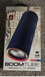 BoomTube Wireless LED Light Speaker Hands Free Calls Color Changing New in Box