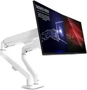 Monitor Arm Gas Dual Monitor Mount for 2 Monitors up to 30 inches, Gas Spring Dual Monitor Arms with Height-Adjustable/Tilt/Swivel/Rotate, VESA 75mm or 100mm Monitor Desk Mount