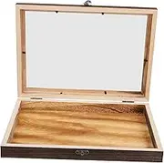 KAILIKETIY Specimen Display Box Vintage Case for Insect Specimens Dried Flowers Jewelry Storage Carbon Color Portable Lightweight Locking Mechanism