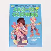 VTG 1981 ABC-123 Clowns Press-Out Golden Book #1933-41 Paper Doll Die-cut