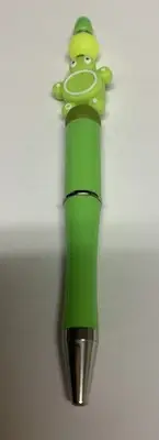 Beaded Pen Green Turtle Focal Free Black Ink Refill