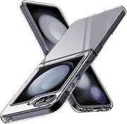 [CMYFUTNG] for Galaxy Z Flip 5 5G Case, Clear Case, Slim Fit Drop Protection Rugged Shockproof Cover for Samsung Galaxy Z Flip5 5G,Slim Thin Hard PC Shockproof Protective Phone Clear 4-Z Flip5-01