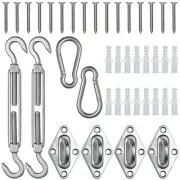 Sun Shade Sail Rectangle Hardware Kit 8" Anti-Rust Stainless Steel Accessory