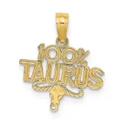 14K 100% TAURUS Zodiac Charm Bracelet Necklace