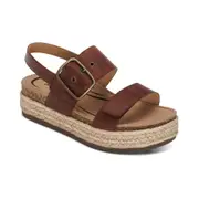 Aetrex Vania Arch Support Platform Sandal - Walnut