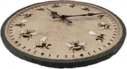 Fenteer Outdoor Clock Wall Clock Novelty Elegant 30cm Decorative Round Hanging Garden Clock for Backyard Porch Farmhouse Drawing Room Pool