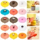Coffee Lids Reusable Leakproof Silicone Cup Cover Dustproof Suction Cup Cover