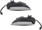 Turn Signal Lights for 2014-2020 Q50 Q50S Car Bumper Sequential Amber Turn Signal Replace Switchback White LED Daytime Running Light Turn Signal Lights(Clear Lens)