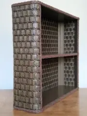 Vintage Wicker Two Tier Wall Mount Shelf Unit 17. 5 x 19 x 5. 5 Inches