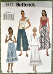 Butterick Sewing Pattern 3855 Misses' / Petite Skirt Craft Project UNCUT (H)