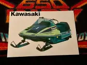 ‘79 KAWASAKI INVADER 440 T.O.C #1 Race Snowmobile Poster vintage sled