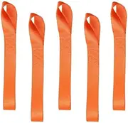 Soft Loop Tie Down Straps,5 Pack Heavy Duty Tie Down Loops,Heavy Duty Motorcycle Soft Ring Fastening Device,Soft Loop Tie Down Straps Heavy Duty Motorbike Tie Down Straps, Nylon Cargo Straps (Orange)