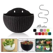 Wall Hanging Flower Pot Garden Mounted Basket Plant Holder Vase Planter Decor 1x