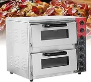 Countertop Pizza Oven, 16 Inch Portable Outdoor Pizza Oven, Electric Cake Bread Baking Machine, with 60min Timer & Temperature Control, for Home Kitchen Restaurant Snack Bar