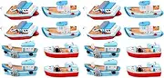 Operitacx 16 Pcs Mediterranean Fishing Boat Mini Fishing Boat Model Miniature Boat Nautical Miniature Mini Sailboat Model Miniature Yacht Mini Beach Decoration Child Cake Pirate Ship Resin