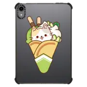 iPad mini (6th gen) iPad Impact Case Cute Calico Cat with Avocado Ice Cream & Chocolate Stick - Kawaii Kitten Cartoon Animal with Sweet Food & Fruit