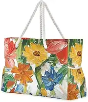 Yoogain Flowers Sunflower flower Amaryllis Sturdy Bag Sports Tote Gym with side pocketes Travel Bag Beach Sports Handbag with zippered pockets, Flowers Sunflower Flower Amaryllis, 1 size