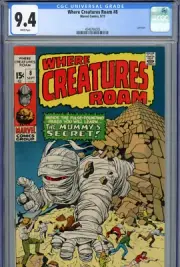 Where Creatures Roam #8 (1971) Marvel CGC 9.4 White The Mummy's Secret