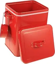 [Generic] Box Kitchen Storage Bucket Pantry Cabinet Storage Snack Organizer Flour Container Bag Cereal Dispenser Countertop Bin Lid Laundry Soap Dispenser Sugar Container Iron Red
