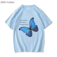 在飛比找蝦皮購物優惠-Life Is Strange 蝴蝶印花圖案動漫 T 恤卡哇