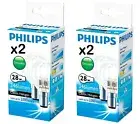4 x Philips Eco Halogen Light Globe Fancy Round Clear 28W Warm White 346lmn