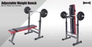 Energetics Foldable Incline Weight Bench Press - Home Gym Fitness Equipment