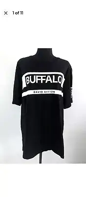 Buffalo David Bitton Men's Graphic Logo Tee Est. 1972 - Black/Size XL