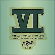 La Bella 767-6F Bass VI stainless steel flatwound 026/095