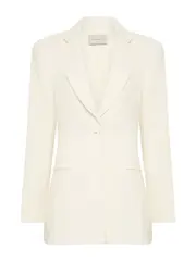 St. Agni | Ivory Linen Silhouette Blazer | The UNDONE