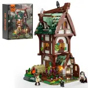 Medieval Apothecary Shop Lighting Building-Bricks Set - Compatible with Stand...